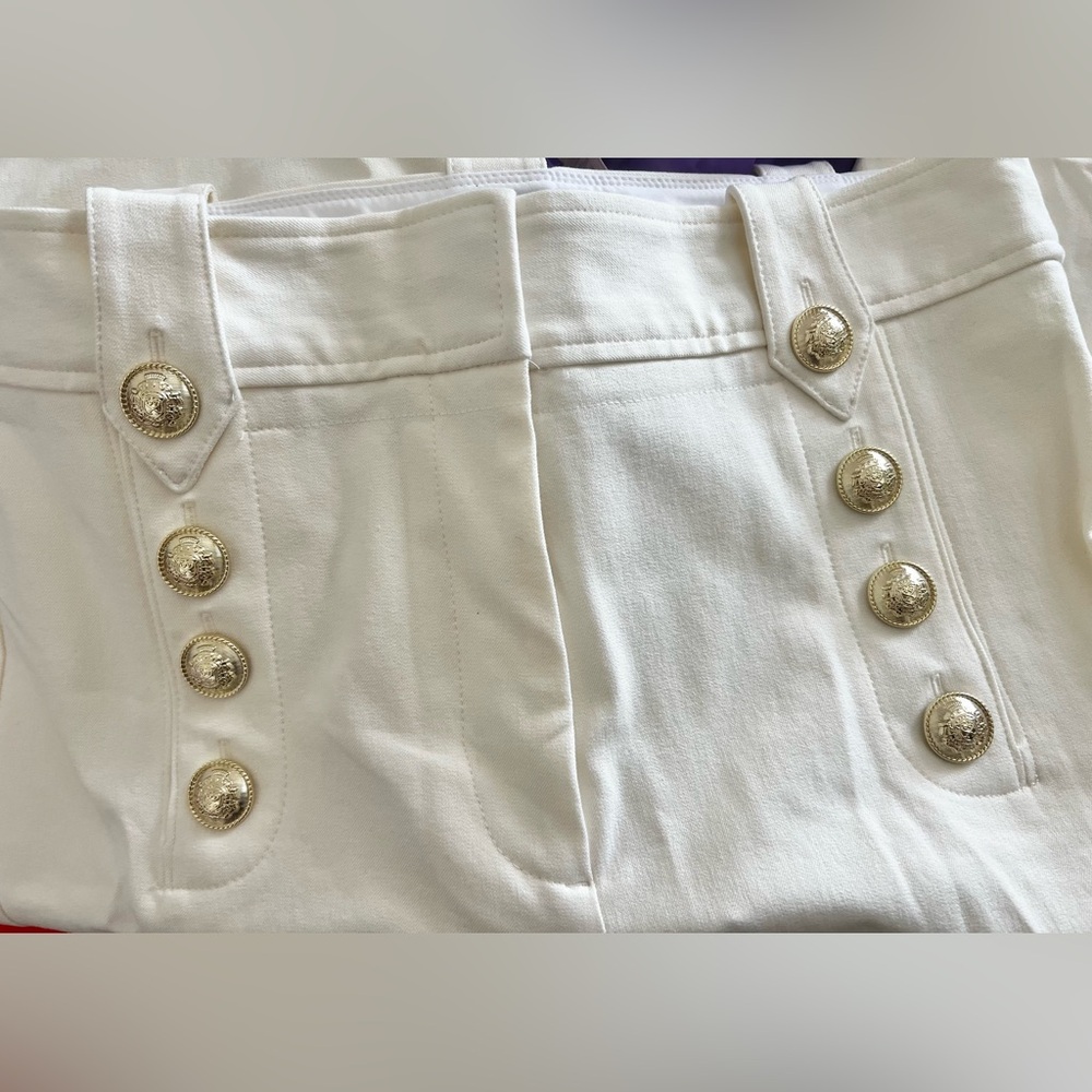 Derek Lam 10 Crosby Robertson Flare Hem Soft White Pants - 10 - Picture 8 of 8